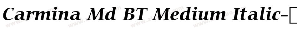 Carmina Md BT Medium Italic字体转换